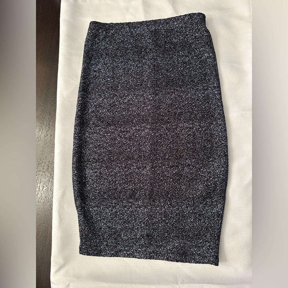 Sparkly black and silver skirt